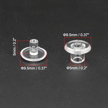 PATIKIL M5x5mm Plastic Binding Post, 50 Sets Plastic Chicago Screws Binding Screw Rivet Post Press-on Buckle for Leather Scrapbook Photo Albums, Transparent - color: Transparent, size: M5x5mm