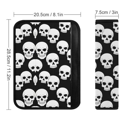 2 Pack Gothic Skull Car Seat Belt Pad Soft Padded Seat Belt Cushion for Child, Stroller Pushchair High Chair, Shock Absorption - color: Pattern 13