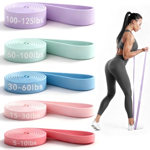 HAPBEAR Pull Up Assistance Bands - Pull Up Bands - Resistance Bands - Exercise Bands Resistance Bands Set - Workout Bands for Working Out, Stretching, Muscle Training - color: Pastel Colors