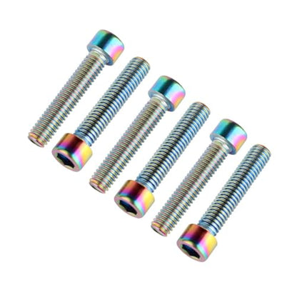 6Pcs Bike Screws M6x10 12 16 18 20 25 30 35mm Stainless Steel Socket Head Cap Allen Hex Bolt (Ranibow, M6 x30mm) - color: Ranibow, size: M6 x30mm