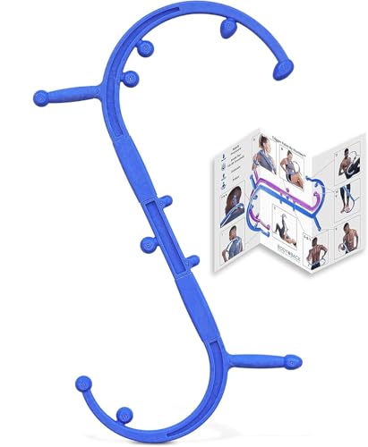 Body Back Buddy Elite Blue FSA Eligible Neck Massager for Pain Relief Deep Tissue, Back Therapy Tool Therapeutic Trigger Point Hook for Muscle Knot & Myofascial Release, Shoulder Pressure Point Relief - color: Blue, size: Elite