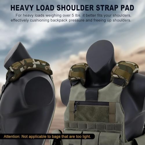ZINZ 2-Pack Professional Tactical Shoulder Pad, Ultra-Thick & Breathable Cushion for Vest Shoulder Straps and Backpacks, Comfort & Durable - color: Camouflage Green