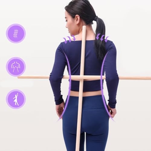 Correct Postures Exercise Stick Wood Training Mobility Fitness Poles Flexibility Enhancer Open Shoulder Comfortable Body Stretching Tool