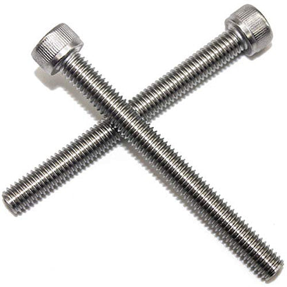 Fullerkreg M6-1.0 x 90MM Socket Head Cap Screws, Allen Socket Drive, Din 912, AISI 304 Stainless Steel (18-8), Full Thread, Bright Finish, Machine Thread, Quantity 6 - size: M6-1.0 x 90MM