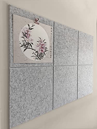 Cork Board 24 x36 Alternative - 6 Pack Felt Wall Tiles with Safe Removable Adhesive Tabs, Cork Boards for Walls Cork Board for Home Office Pin Board Tack Board - Marble - color: Marble, size: 6 Panels