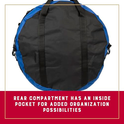 Weaver Equine Double Rope Bag for Trail and Working, Blue, Adjustable Strap Round Carry Bag for Roping Equipment, Essential Equestrian Accessories