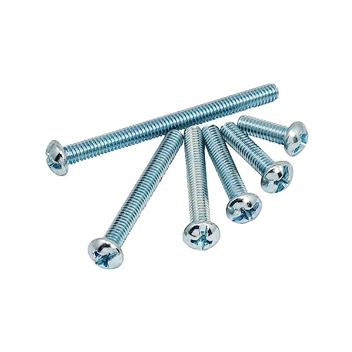 T.K.Excellent #8x1/2 to #8x2 Machine Screws Assortment Kit Electrical Outlet Screws Fully Threaded Phillips Drive, 370 Pcs