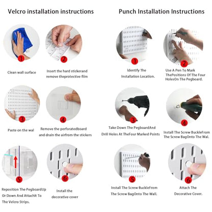 Revamp Your Space With A Versatile Pegboard Kit - Effortlessly Organize Home, Office, And Gaming Setup With Customizable Hanging Solutions (White)