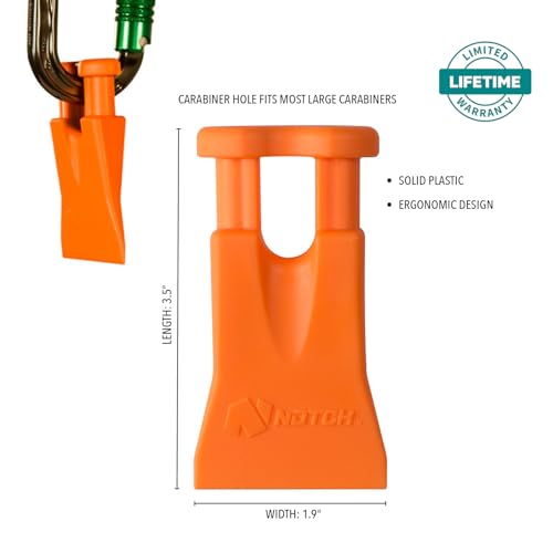Notch CBF (Climber's Best Friend) Mini Wedge 3.5" x 1.9" Designed for Climbing Arborists, Fits Most Tool Carriers and Large Carabiners, Solid Plastic Construction (39904)