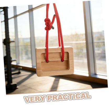 Mikikit 2pcs Wooden Climbing Hangboard Fingerboard Set, Portable Rock Climbing Training Aid for Grip Strength and Forearm Exercise, Compact Finger Trainer for Indoor and Outdoor Bouldering