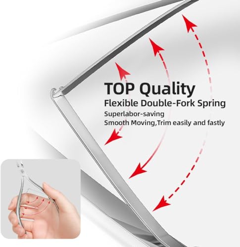 Cuticle Trimmer 3/4 Jaw Extremely Sharp Cuticle Nippers Scissors Stainless Steel Clippers Cutter Remover Pedicure Manicure Nail Tool, cuticle pusher, nail cuticle trimmer professional cuticle cutter - color: Cuticle Nippers+cuticle Pushers/Colorful-s