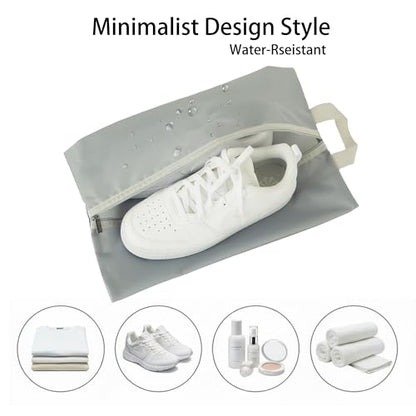 6pcs Portable Shoe Organizer, Travel Pouches with Zipper, Golf Shoe Bags, Clothes Bags, Soccer Cleats Bag Shoe Pouch for Gym, Waterproof, Odor-Resistant (Grey) | Golf Shoe Bags, Clothes Bags, Soccer Cleats Bag Shoe Pouch for Gym, Waterproof, Odor-Resistan