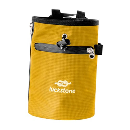 Chalk Bag Storage Pouch Drawstring Closure Practical Chalk Carrier Bag Waist Belt for Pole Dancing Weightlifting Gym Sports, Yellow