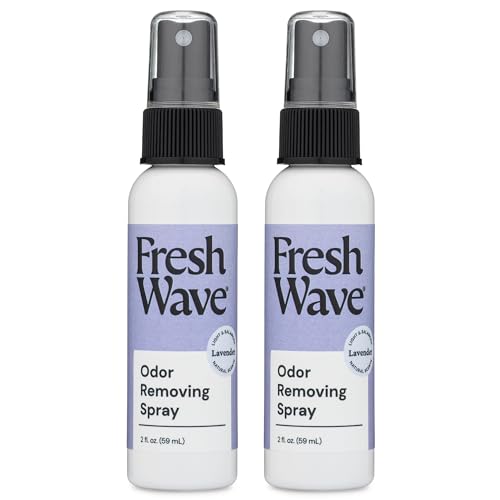 Fresh Wave Odor Eliminator Room Spray, 2 oz Travel Size, 2-Pack, Lavender | Plant oil formula with lime, pine needle, and cedarwood, Neutralizes air and fabric odors, Non-hazardous, Pet-safe - size: 2 Fl Oz (Pack of 2)