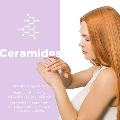 Moisturizing Hand Cream for Dry, Cracked Hands, Nails and Cuticles - 8.5 fl. oz. - Anti-Aging Skin Moisturizer with Vitamin E, Shea Butter, and Ceramides - size: 8.5 Fl Oz (Pack of 1)