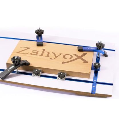 2 Pack T-Track Hold Down Clamps Kit, 6-1/3" L x 1-1/5" Width, Starlight Blue - size: 2 PCS Clamps