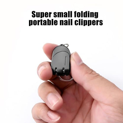 Fingernail Clippers Bag Shap Compact Portable Folding Fingernail Cutter | Travel Nail Clippers for Men Women Boys Girls Kid Youth Teens Wife Husband Son Daughter Family - color: Black
