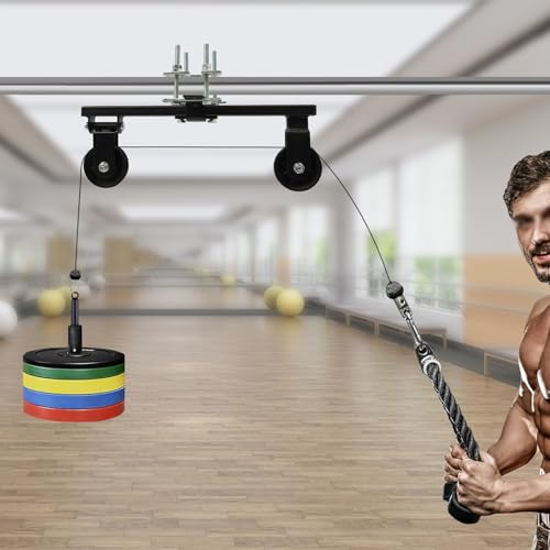 Cable Pulley System, Weight Pulley System for Home Gym Equipment, Pulley System for Strength Training(Black)