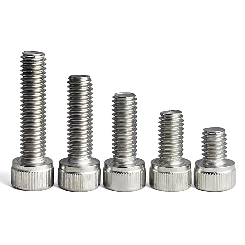 M6 x 8/12/ 16/20/ 25mm Socket Head Screws M6 Bolts 304 Stainless Steel Machine Metric Hex Socket Screw, 50PCS - size: M6 x 8/12/16/20/25mm