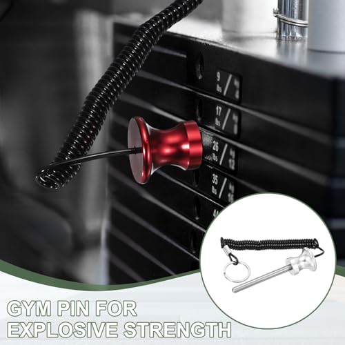 Weight Stack Pin, Weight Gym Pin Strength Training Equipment Replacement with Pull Rope for Commercial Home - color: Silver, size: 0.3 x 3.1 Inch