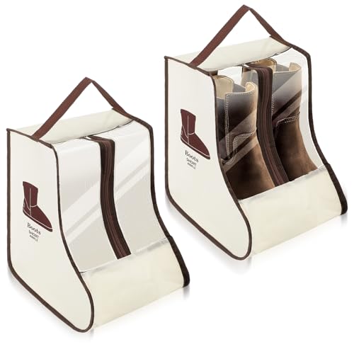 2 Set Boot Storage Bag, Portable Boots Protector Bag Dust Proof Travel Shoe Bags with Handle Boots Organizer for Packing Travel and Daily Use (Short) - size: Short