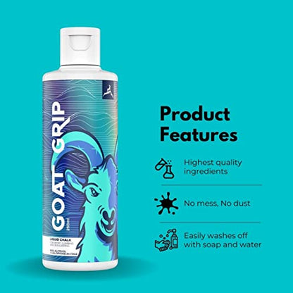 Premium Liquid Chalk - Mess Free - Quick Dry - Professional Hand Grip for Rock Climbing, Gym, Weightlifting, Gymnastics - 250 ml