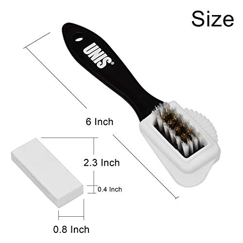 Suede & Nubuck Leather 4 Way Cleaning Caring Brush Shoe & Boots Cleaner Essential Kit with Extra 2 Erasers