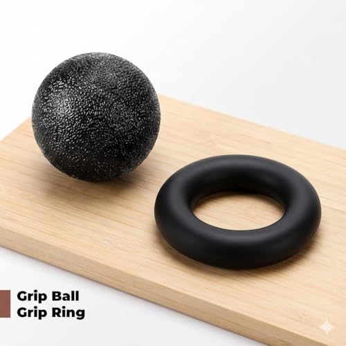 Hand Grip Strengthener Kit – Adjustable Grip Trainer with Finger Stretcher, Exercise Ring & Massage Ball for Forearm, Wrist & Hand Strength