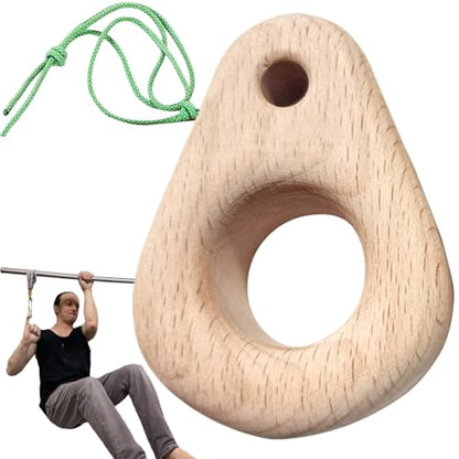 Hangboard Rock Climbing Multi-Depth Grip Pockets Finger Strength | Small Climbing Grip Trainer Board Wood Texture for Home Gym Travel - size: 78mm