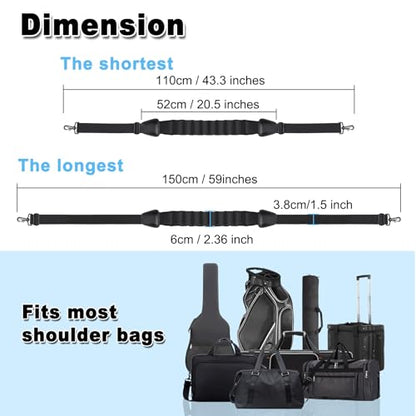 Vigorport Shoulder Strap, 59” Luggage Shoulder Strap, Universal Bag Strap Replacement for Briefcase, Laptop, Duffel