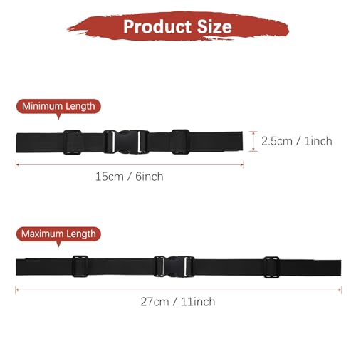 Backpack Chest Strap Adjustable Sternum Straps Use for Backpack Replacement & Hiking & Jogging - color: Black & Red