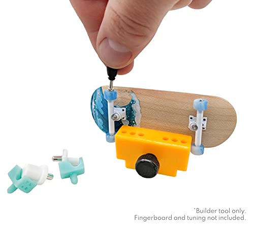 Teak Tuning Fingerboard Complete Builder Vise Tool - for Easy Truck Mounting & Tuning Adjustments - Zen Yellow Colorway