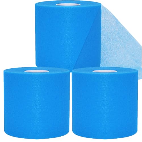 ADMITRY Pre Wrap Tape Athletic,3 Rolls X 22 Yards Blue Prewrap | Headbands for Hair,Foam Underwrap Sports Wrap - color: Pre Wrap Athletic Tape Blue(foam)-3 Rolls