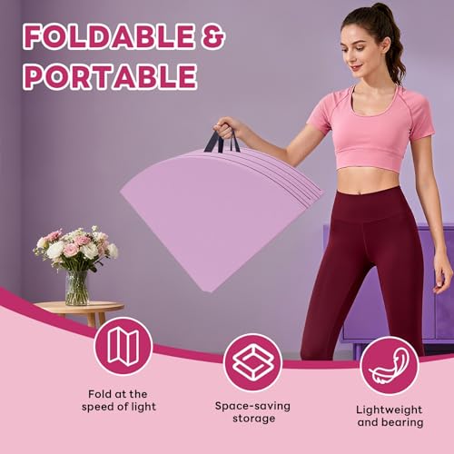 Pole Dance Exercise Mat, Round PU EPE Padding Crash Pads, Lightweight Foldable Design for Home, Gym, Yoga