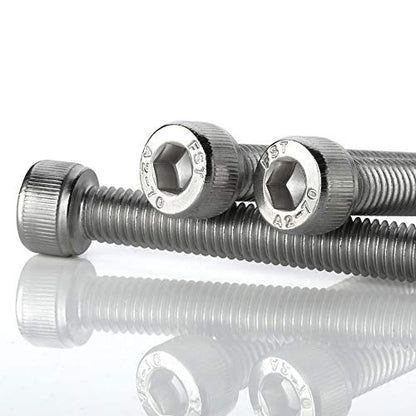 M6 x 30mm Socket Head Cap Screws, Allen Socket Drive, Stainless Steel 18-8 (304), Fully Threaded, Bright Finish, Machine Thread, 25 PCS - size: M6 x 30mm