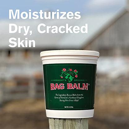 Bag Balm Vermont's Original Hand & Skin Moisturizer, Cracked Heels Treatment, Dry Hands & Dogs Ointment - 72oz Pail - size: 72 Ounce (Pack of 1)