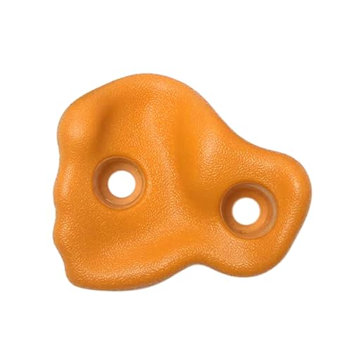 RiToEasysports Rock Climbing Holds, PE Rock Wall Hold Set 12PCS with Screws and Wrench, Ergonomic Grip, 80kg Capacity, 12.5 X 10cm for Indoor Outdoor Kids Adults Training - color: Orange