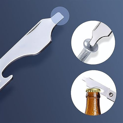 GRFIT Nail Clippers Set Nail Clipper Set with PU Leather Case, Portable Nail Cutter Travel Kit, Multifunctional Manicure Kit with Bottle Opener, Nail File and Knife Manicure Set (Color : A) - color: A