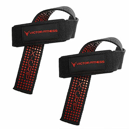 24" Padded Weightlifting Straps with X-Grip + 2 Quick Release Barbell/Dumbbell Collar Clamps - color: Black