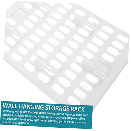 Zerodeko 1 Set Pegboard Wall Storage Rack with Hooks Easy to Install Hanging Board for Organizing Tools Supplies and Accessories Home Kitchen Bathroom and Garage