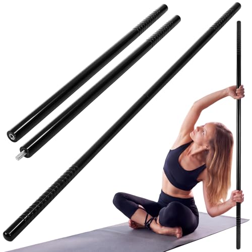 Sanwuta Yoga Stick 5.2ft Plastic Exercise Stick for Mobility and Flexibility Adjustable Exercise Equipment for Stretching Balance Posture Corrector Stiffness Relief