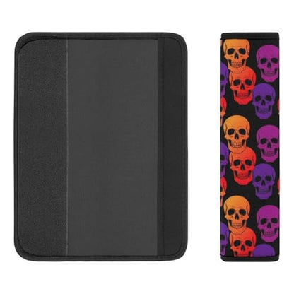 Universal Soft and Comfortable Skull Ombre Black Seat Belt Cover for Kids, Most Cars, 2 Piece Seat Belt Covers Cushion Shock Absorption - color: Pattern 374