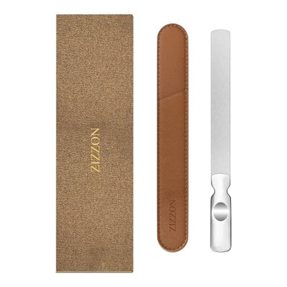 ZIZZON Professional Stainless Steel Nail Files Double Sided for Women and Men, Heavy Duty Reusable Manicure Filer for Natural Nails, Great for Home Salon or Travel Use