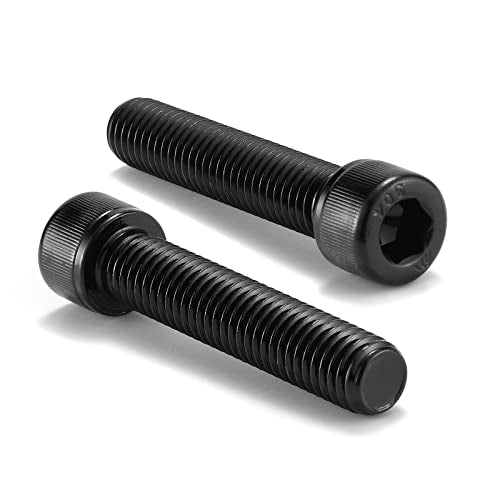 1/4-20 x 2-1/2" Socket Head Cap Screws Bolts, 20Pcs 304 Stainless Steel 18-8, Allen Socket Hex Drive, Partially Threaded, Black Oxide by SG TZH(with Hex Spanner) - size: 1/4-20 x 2-1/2"