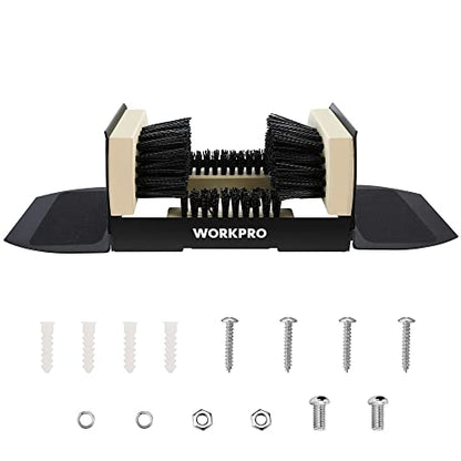 WORKPRO Boot Brush Scraper Outdoor, Shoe Cleaner Brush, Boot Scrubber with Flaps, Heavy Duty Boot Cleaning Brush - style: wide