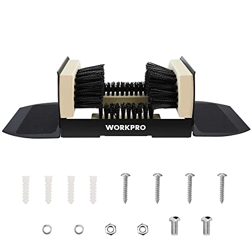 WORKPRO Boot Brush Scraper Outdoor, Shoe Cleaner Brush, Boot Scrubber with Flaps, Heavy Duty Boot Cleaning Brush - style: wide