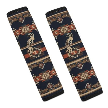 2 Pack Breathable Car Seat Belt Pad for Child, Stroller Pushchair High Chair, Traditional Southwestern Navajo Tribal Aztec Neck Strap Covers, Neck and Shoulder Support - color: Pattern 1119