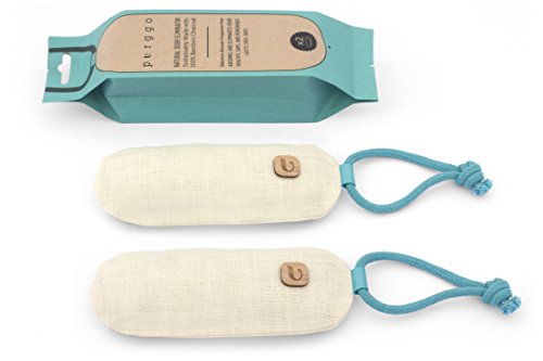 PURGGO Bamboo Charcoal Air Purifying Bag - Lasts 365+ Days - Shoe Deodorizer, Odor Eliminator - No Chemicals - Air Freshener for Shoes and Closet - Remove Odor Naturally [2 Pack] [Beige] - color: Classic Beige