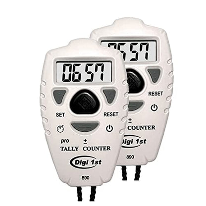 TC-890 Digital Tally Counter, Electronic Up Down Clicker Counter, Add/Subtract People Counter, Handheld Pitch Counter for Golf, Lap & Knitting (2-Pack) - size: 2-Pack