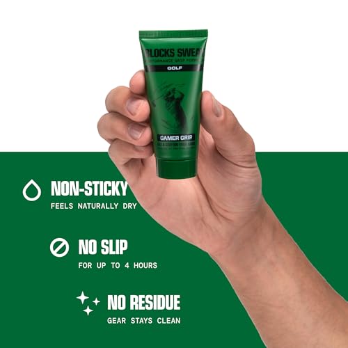 Gamer Grip Golf Cream for Sweaty Hands (Golf) Made in USA | Fast-Drying Hand Cream for Enhanced Swing Control & Accuracy, Residue-Free Sweat Absorbing Lotion